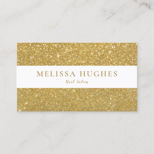 Chic Modern Gold Glitter Business Card