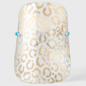 Chic Modern Gold Leopard Cheetah Safety Face Shield (Front)