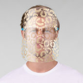 Chic Modern Gold Leopard Cheetah Safety Face Shield (Insitu)