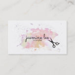 Chic Modern Hairstylist Watercolor Calligraphy Business Card at Zazzle