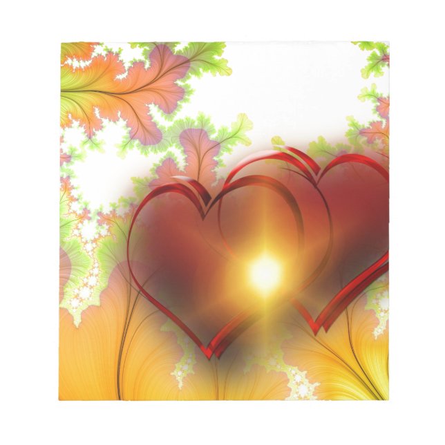 Chic modern heart design Pattern accessories, love Notepad (Front)