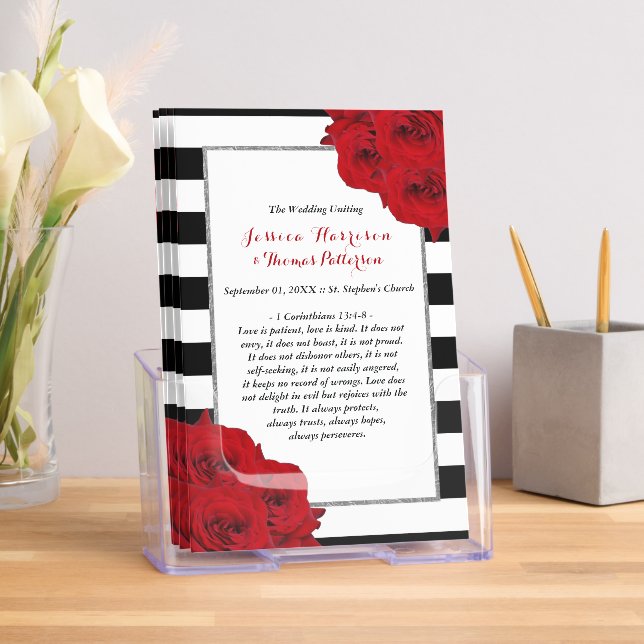 Chic Modern Luxe Wedding Program Brochure (Insitu)