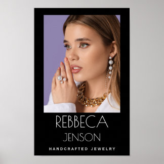  Chic Modern Luxury Glam Gold Jewelry designer Poster