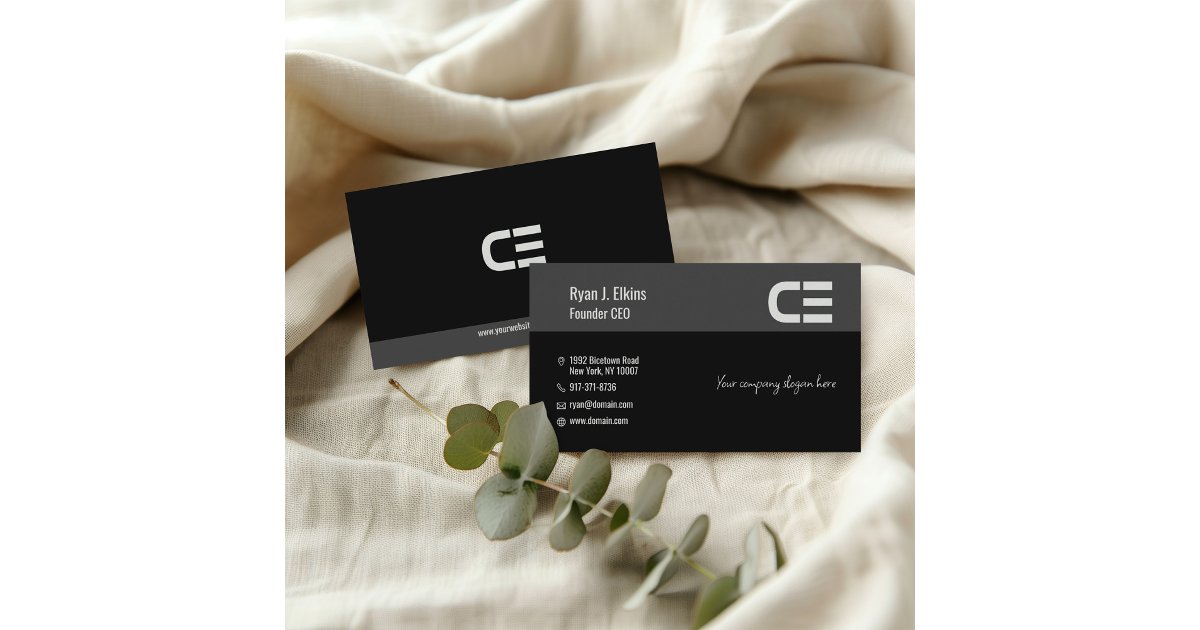 Chic Modern Manager, CEO & Founder Business Card | Zazzle
