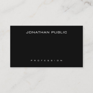 Chic Modern Minimalist Elegant Black White Simple Business Card