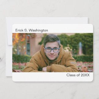 Chic Modern Minimalist Grad Announcement/ Invitation