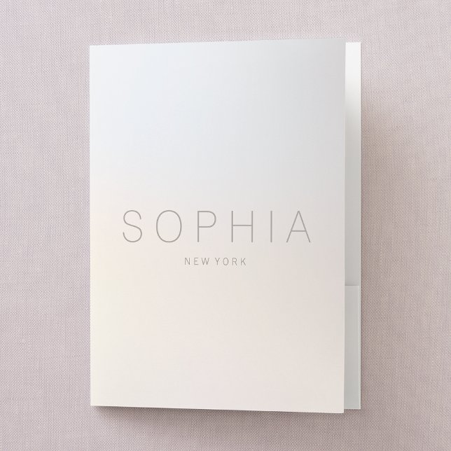 Chic Modern Minimalist Luminous Professional Pocket Folder (Creator Uploaded)