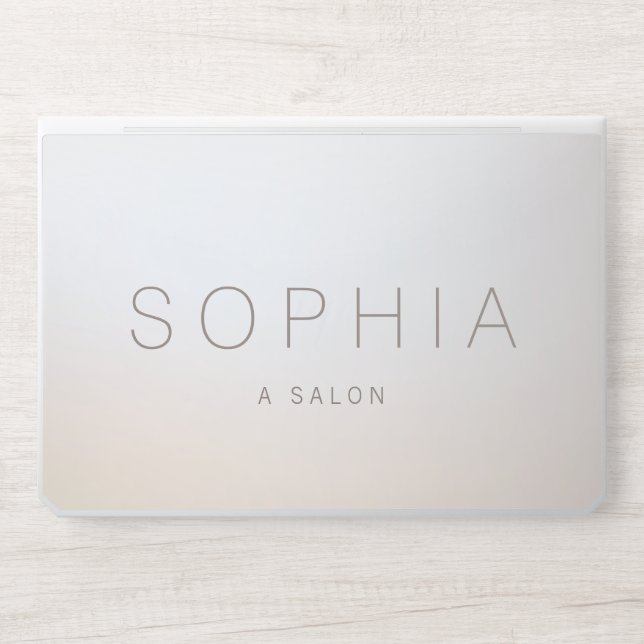 Chic Modern Minimalist Luminous Silver HP Laptop Skin (Front)