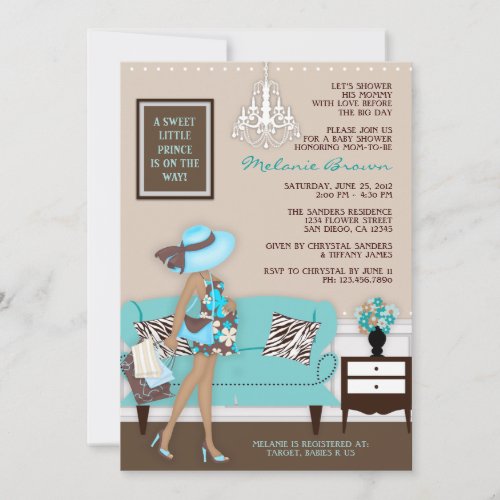 Chic Modern Mom Baby Shower Invite