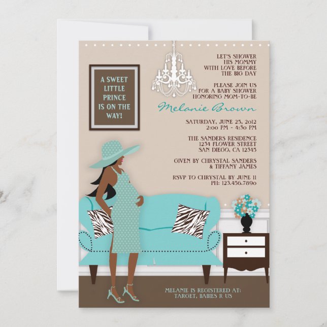 Chic Modern Mom Baby Shower Invite (Front)