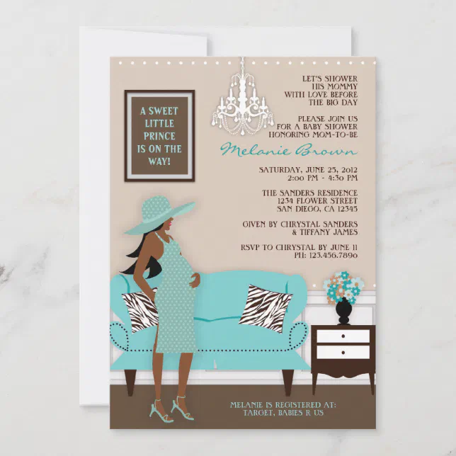 Chic Modern Mom Baby Shower Invite | Zazzle