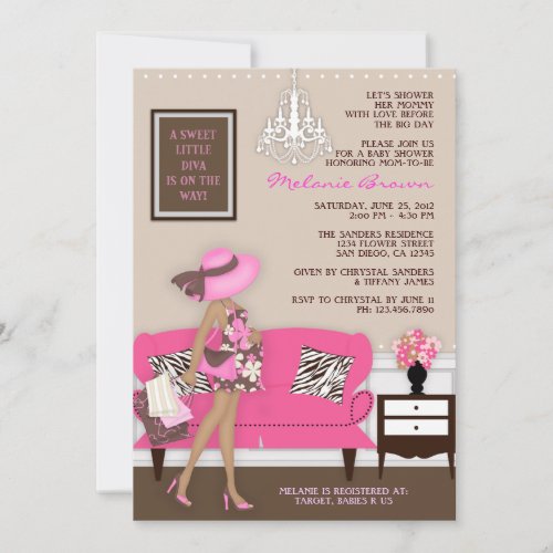 Chic Modern Mom Baby Shower Invite