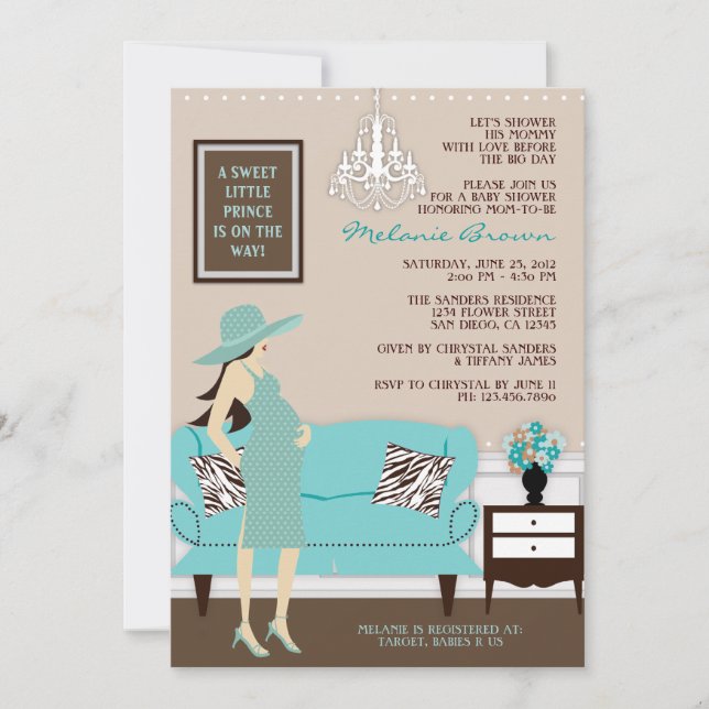 Chic Modern Mom Baby Shower Invite (Front)