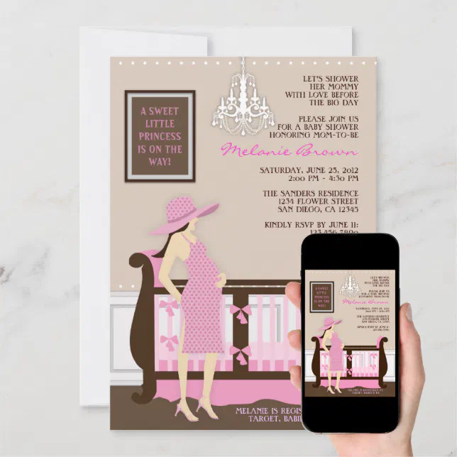 Chic Modern Mom Contemporary Baby Shower Invite | Zazzle