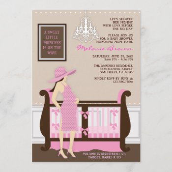 Chic Modern Mom Contemporary Baby Shower Invite by InvitationBlvd at Zazzle