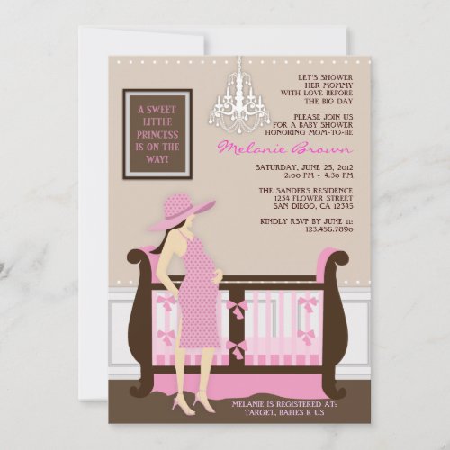 Chic Modern Mom Contemporary Baby Shower Invite