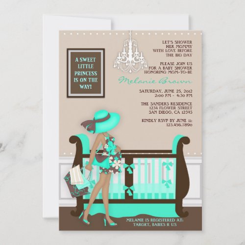 Chic Modern Mom Contemporary Baby Shower Invite