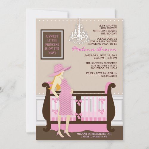 Chic Modern Mom Contemporary Baby Shower Invite