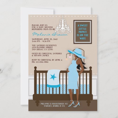 Chic Modern Mom Contemporary Baby Shower Invite