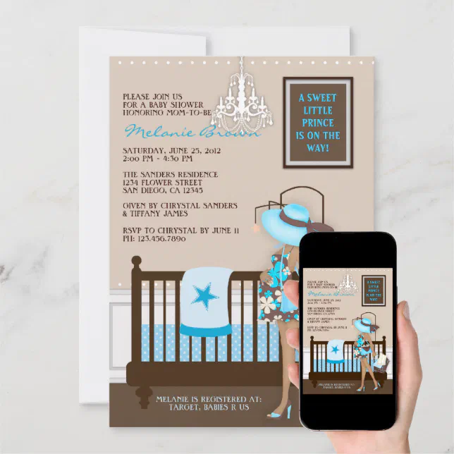 Chic Modern Mom Contemporary Baby Shower Invite | Zazzle