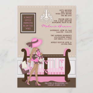 Chic Modern Mom Contemporary Baby Shower Invite
