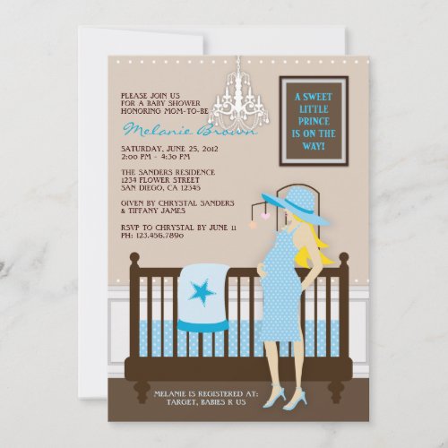 Chic Modern Mom Contemporary Baby Shower Invite