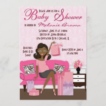 Chic Modern Mom With Gifts Baby Shower Invite by InvitationBlvd at Zazzle