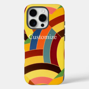 chic modern multi-color chevrons iPhone 16 pro case