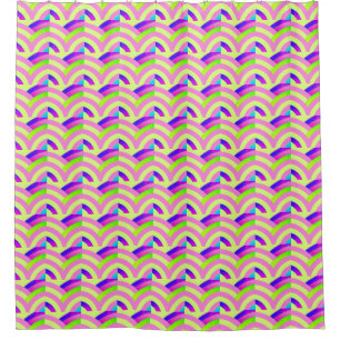 chic modern multi-color chevrons pattern shower curtain