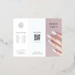 Chic Modern Nail Beauty Salon Pink Brochure
