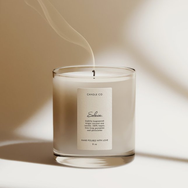 Chic Modern Neutral Black White Candle Product Labels (Creator Uploaded)