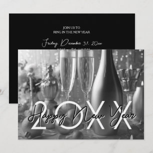 Chic Modern New Year's Eve Party Invitation