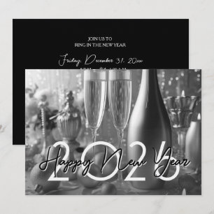 Chic Modern New Year's Eve Party Invitation