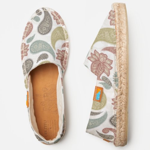 Chic Modern Paisley Floral Pattern Espadrilles