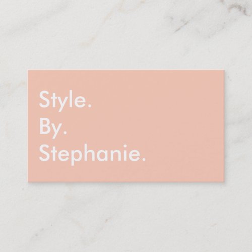 Chic modern pastel coral mint hue fashion blogger business card