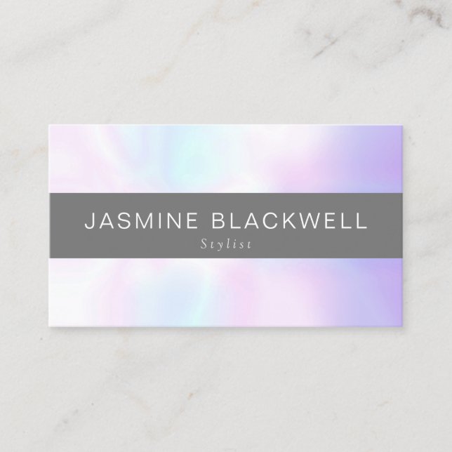 Chic Modern Pearl background Business Card (Front)