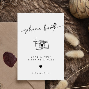 Chic Modern Photo Booth Wedding Sign