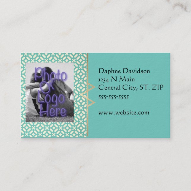 Chic Modern Photo Business Cards (Front)