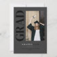 Chic Modern Photo Charcoal Graduation Announcement