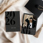 Chic Modern Photo Charcoal Graduation Invitation