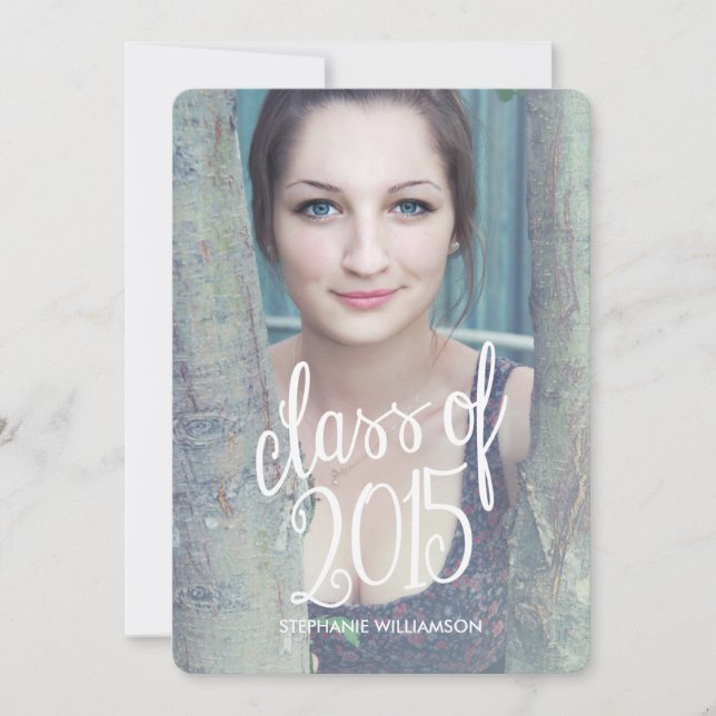 Chic Modern Photo Class of 2015 Graduation Invite (Front)