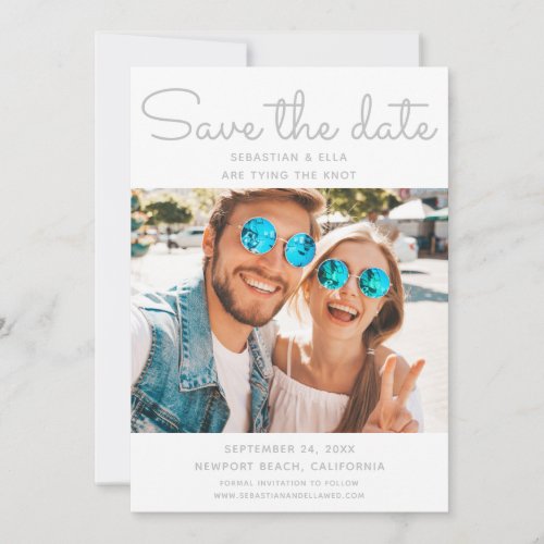 Chic Modern Photo Save The Date
