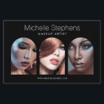 Chic Modern Photo Trio Makeup Artist Black Flyer<br><div class="desc">Elevate your brand and promotions with our customizable flyer template, designed to captivate boutiques, makeup artists, beauty salons, photographers, online shops, and many more. Our sleek and minimalist design places your business name prominently at the top, instantly catching the eye of your audience. With three elegantly arched photo placeholders that...</div>