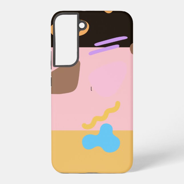 Chic Modern Pink  Teal  Brush Samsung Galaxy S10 Case (Back)