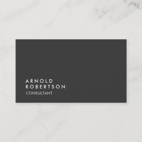 Chic Modern Plain Gray Trendy Business Card