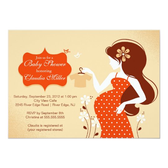 Chic Modern Pregnant Mom Baby Shower Invitation | Zazzle.com