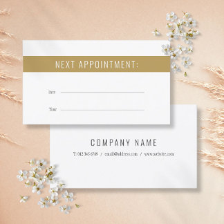 Chic Modern Professional Appointment Card