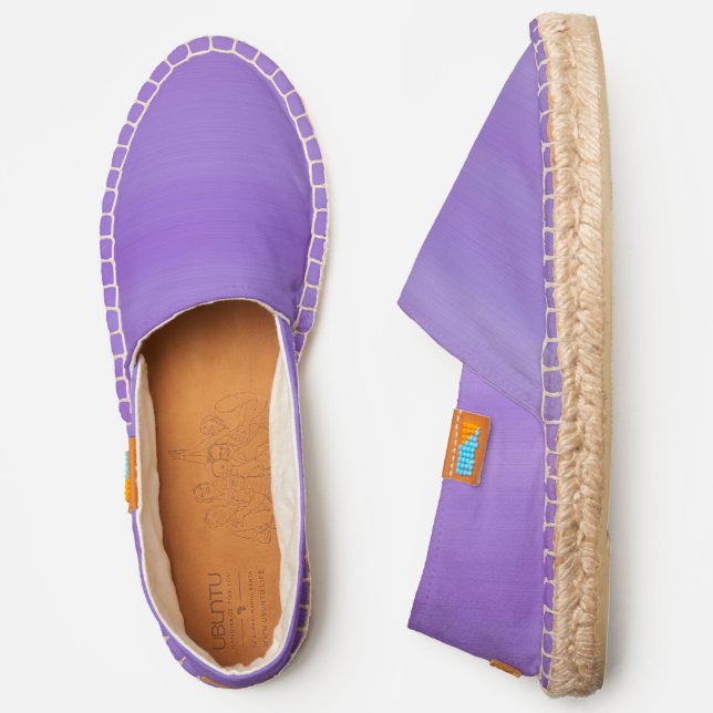 Chic Modern Purple Pattern Espadrilles (Side)