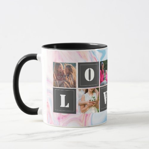 chic modern rose gold marble grey mother gift mug