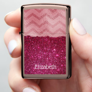 Chic Modern Rose Gold Name Stylish Zippo Lighter